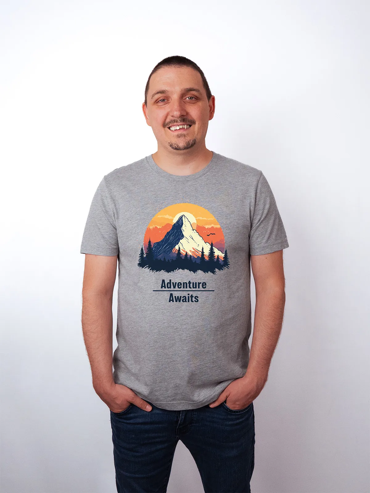 Abenteuer Wartet T-Shirt Athletic Heather - Fruehling ShiftOutfit