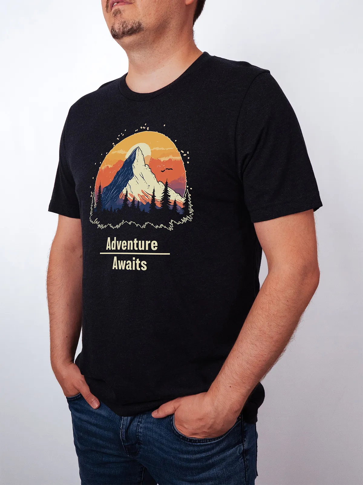 Abenteuer Wartet T-Shirt Black Heather - Fruehling Kollektion