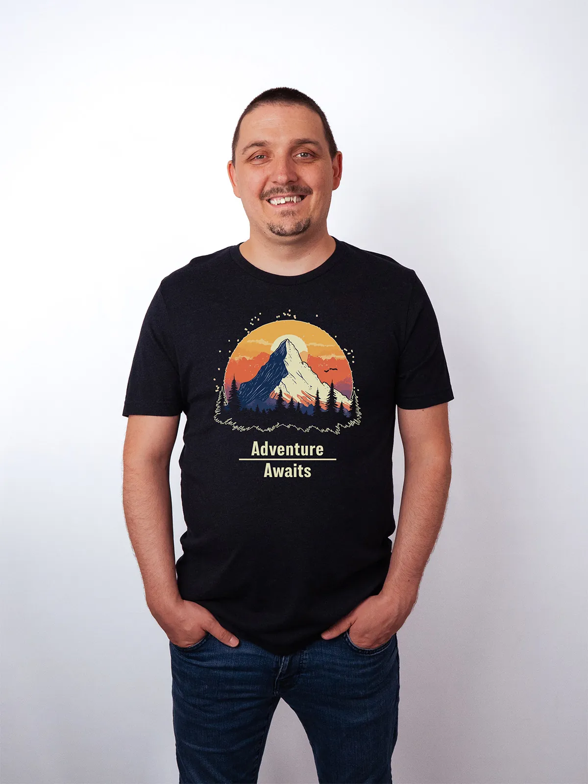 Abenteuer Wartet T-Shirt Black Heather - Fruehling ShiftOutfit