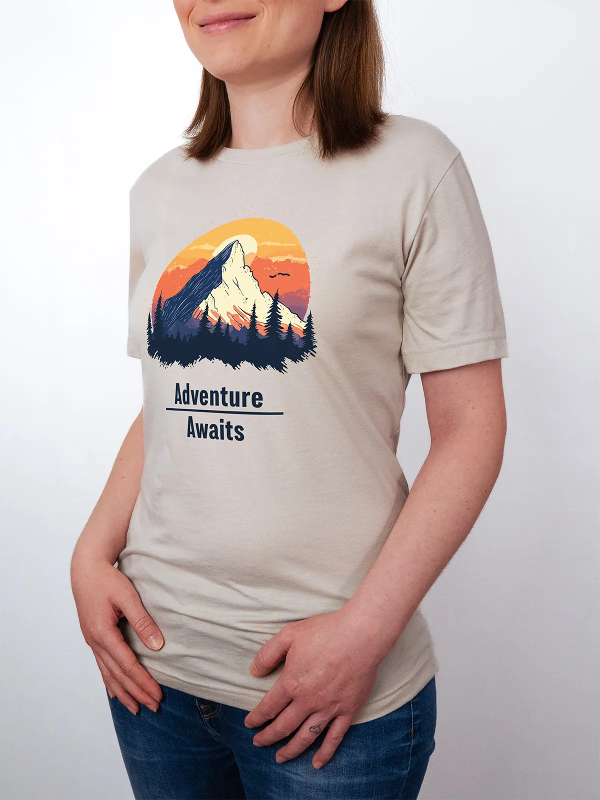 Abenteuer Wartet T-Shirt Heather Dust - Fruehling ShiftOutfit