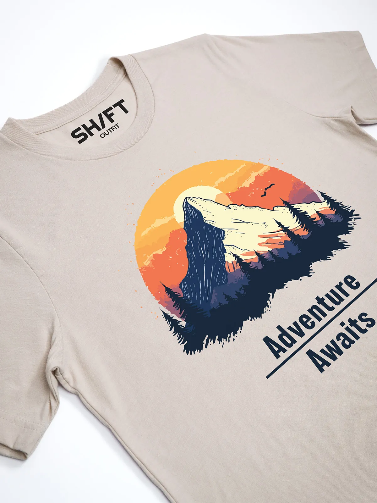 Abenteuer Wartet T-Shirt Heather Dust - Fruehling ShiftOutfit