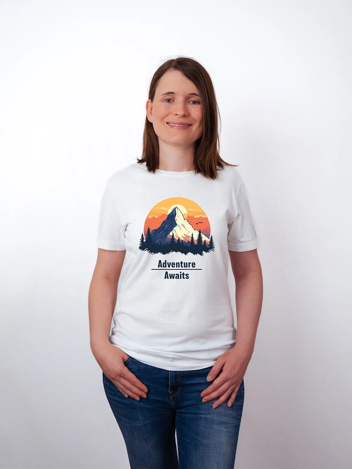 Abenteuer Wartet White T-Shirt - Fruehlingsmode