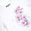 Aquarell Blueten T-Shirt in White, Detailansicht des Drucks.