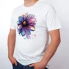 Bemalte Bluetenblaetter T-Shirt White - Fruehling Kollektion