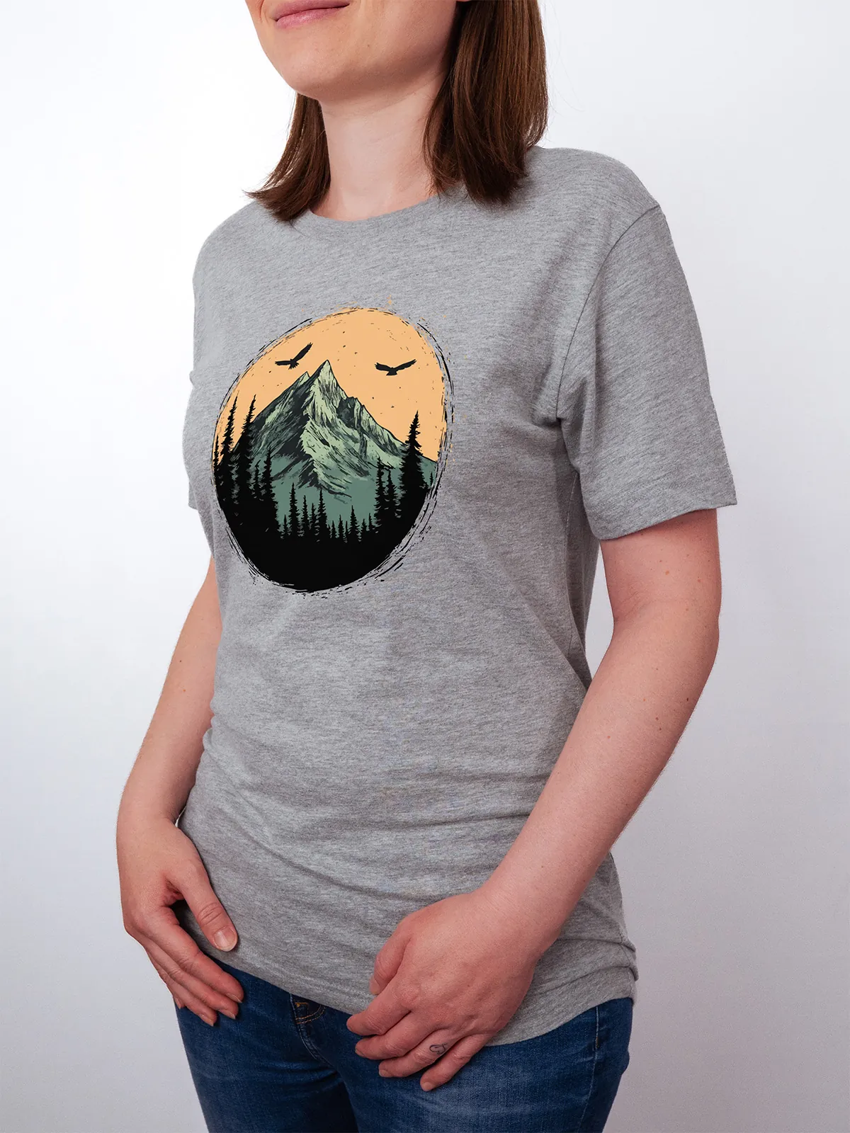 Berg Adler T-Shirt Athletic Heather - Fruehling Kollektion