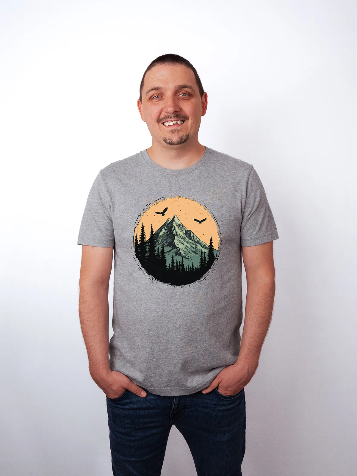 Berg Adler T-Shirt Athletic Heather - Fruehling ShiftOutfit