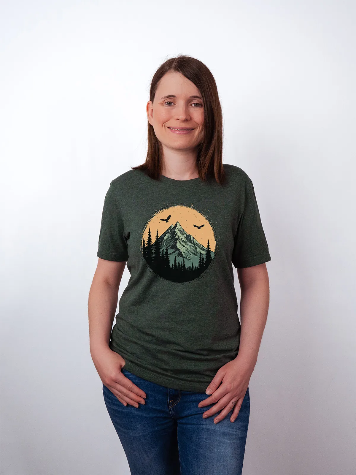 Berg Adler T-Shirt Heather Forest - Neustart