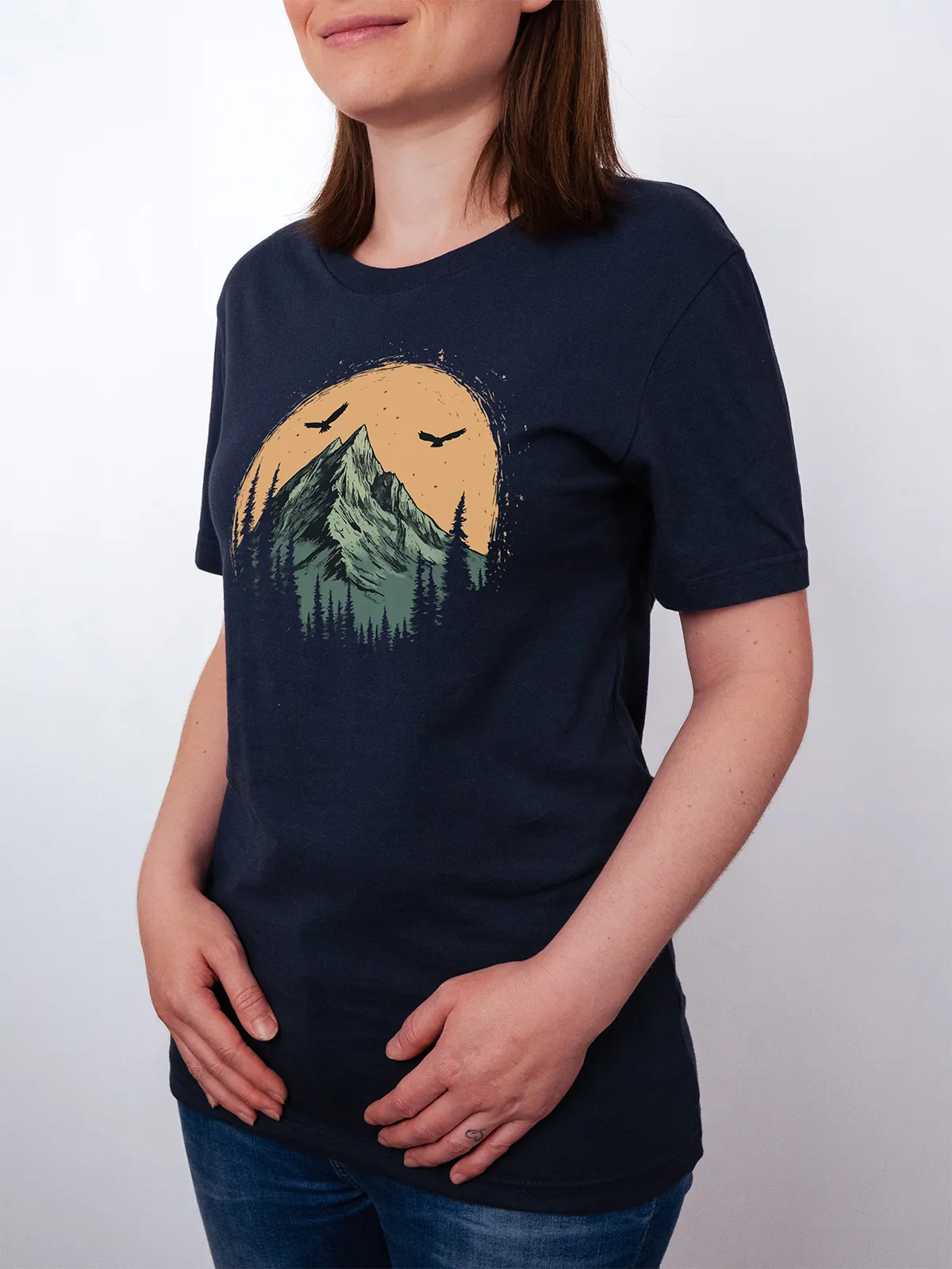 Berg Adler Navy T-Shirt - Fruehlingsmode