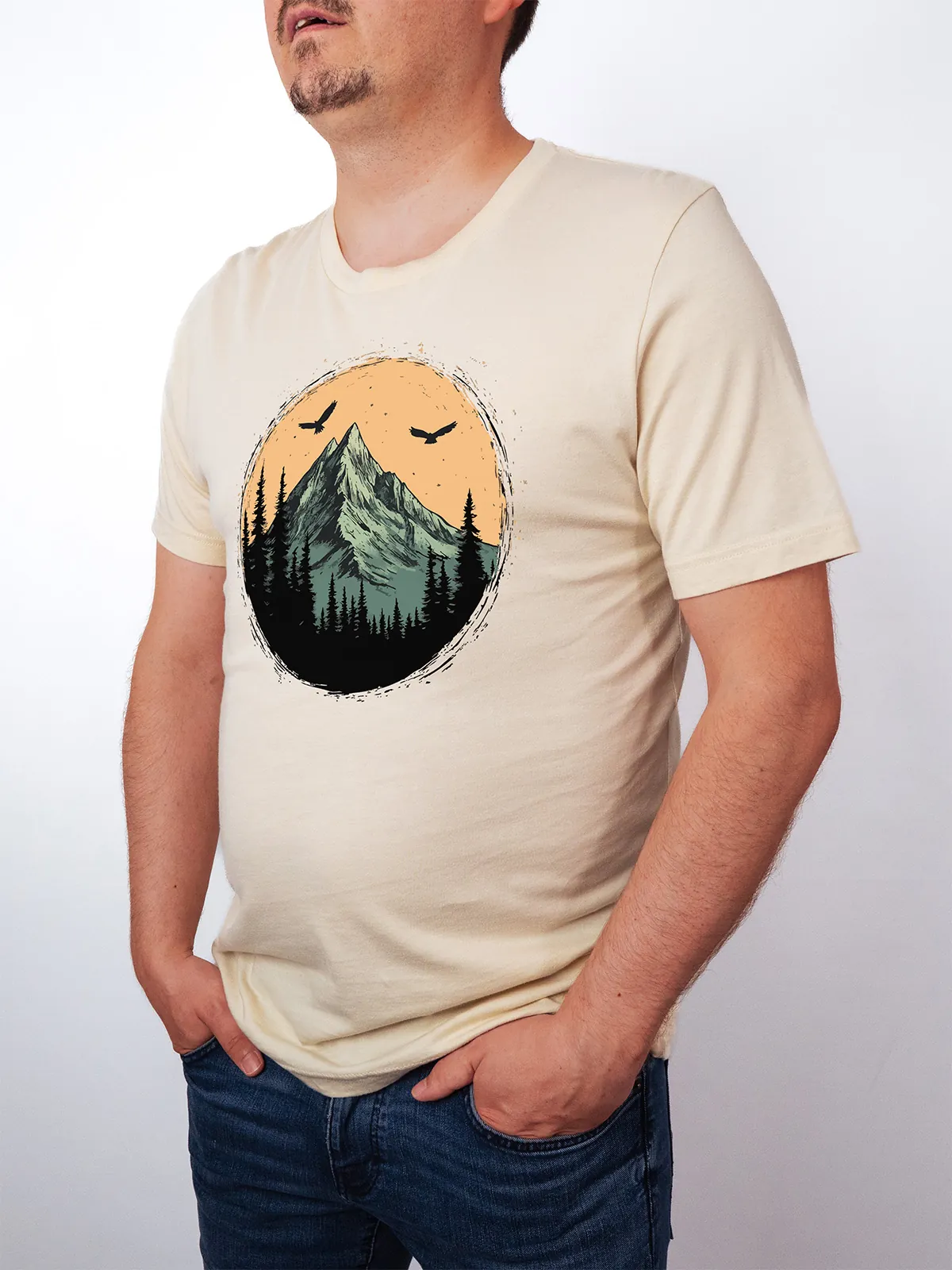 Berg Adler T-Shirt Soft Cream - Fruehling ShiftOutfit