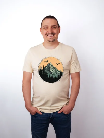 Berg Adler Soft Cream T-Shirt - Fruehlingsmode