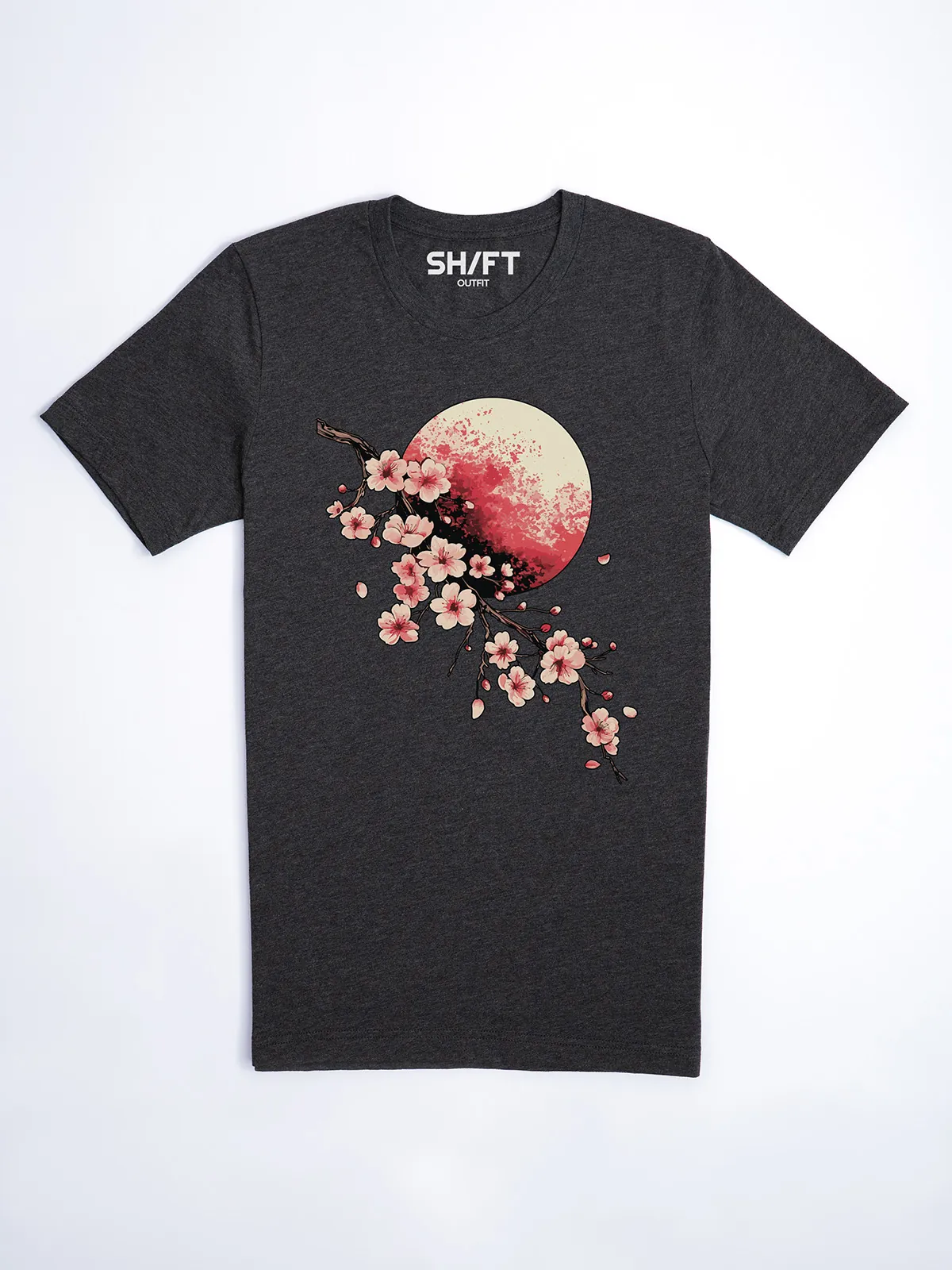 Bluetenmond T-Shirt in Dark Grey Heather, Hauptansicht.