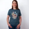 Blumen Pfote T-Shirt Heather Deep Teal - Neustart