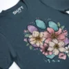 Blumen Pfote T-Shirt Heather Deep Teal - Neustart