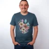 Blumen Pfote T-Shirt Heather Deep Teal - Neustart