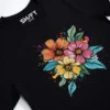 Bunte Blueten T-Shirt Black Heather - Fruehling Kollektion