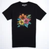 Bunte Blueten T-Shirt Black Heather - Fruehling ShiftOutfit