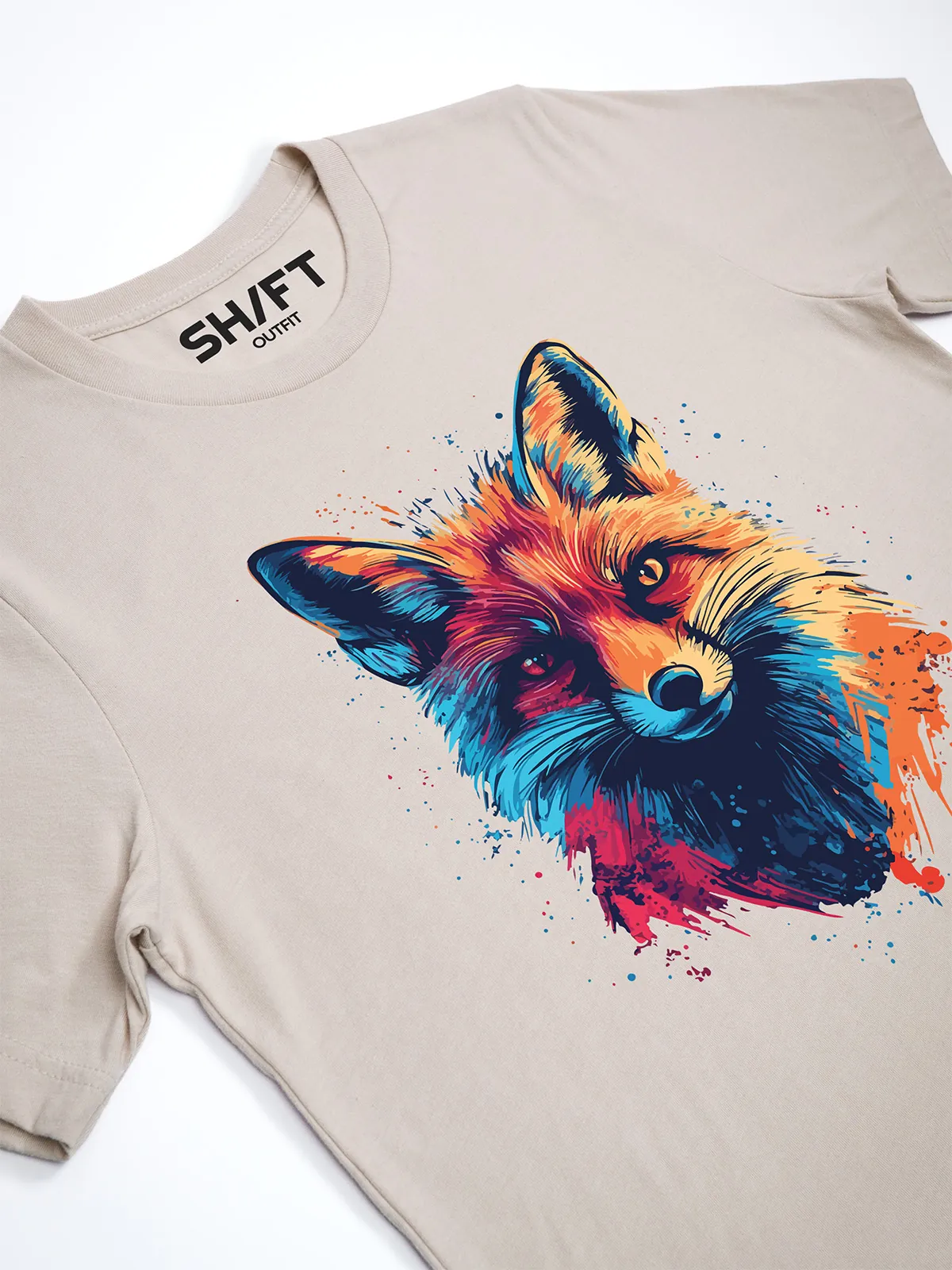 Bunter Fuchs Heather Dust T-Shirt - Fruehlingsmode