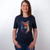 Bunter Fuchs T-Shirt Navy - Fruehling Kollektion