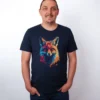 Bunter Fuchs T-Shirt Navy - Neustart