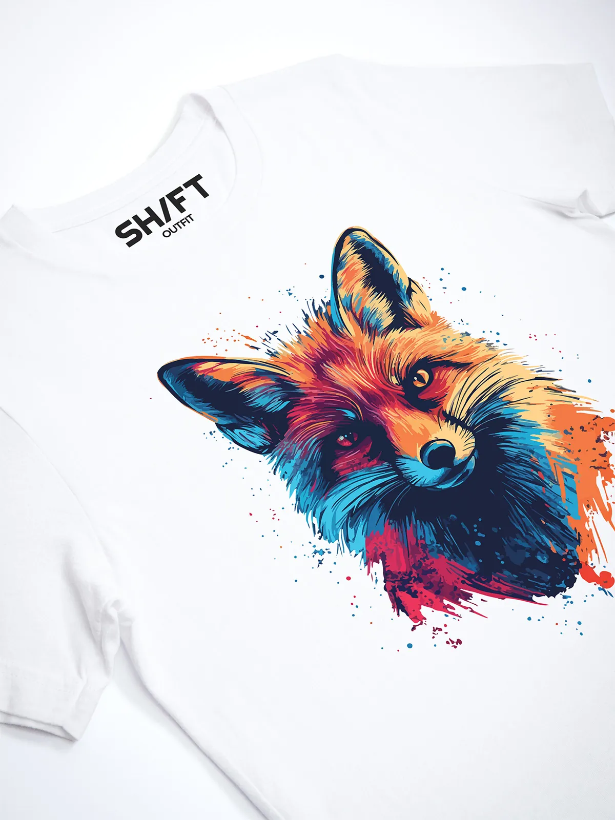 Bunter Fuchs T-Shirt White - Neustart