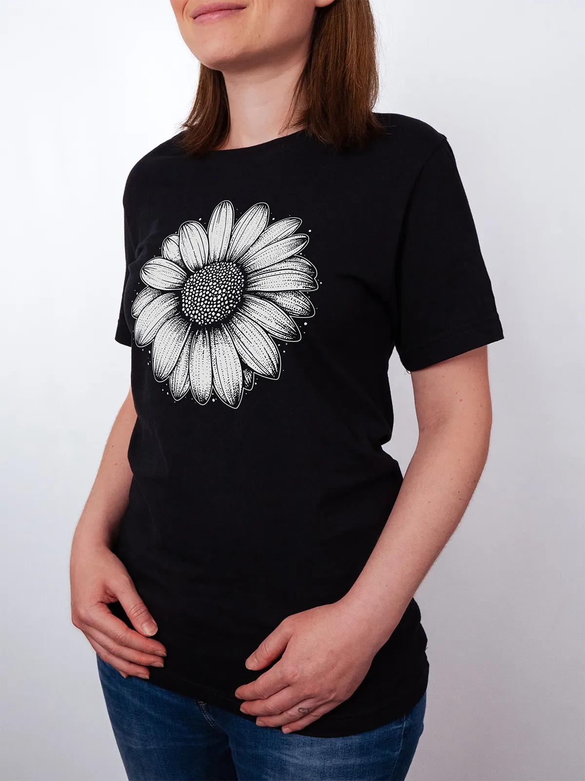 Einfache Bluete T-Shirt Black - Neustart