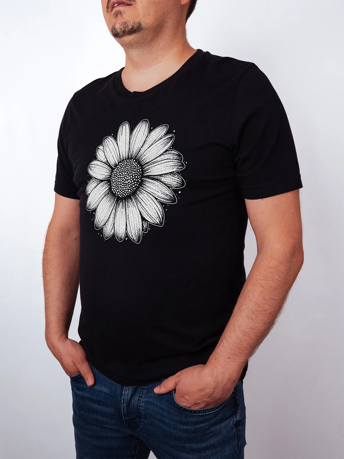 Einfache Bluete T-Shirt Black - Neustart