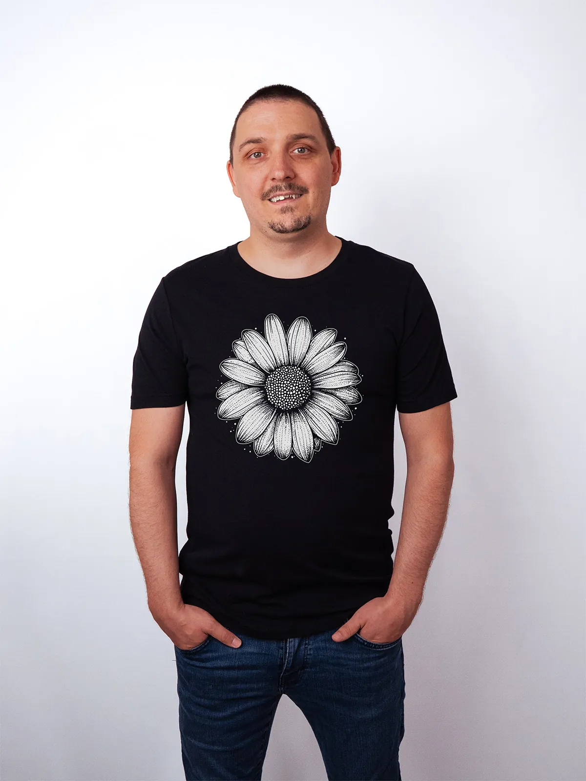 Einfache Bluete T-Shirt Black - Neustart