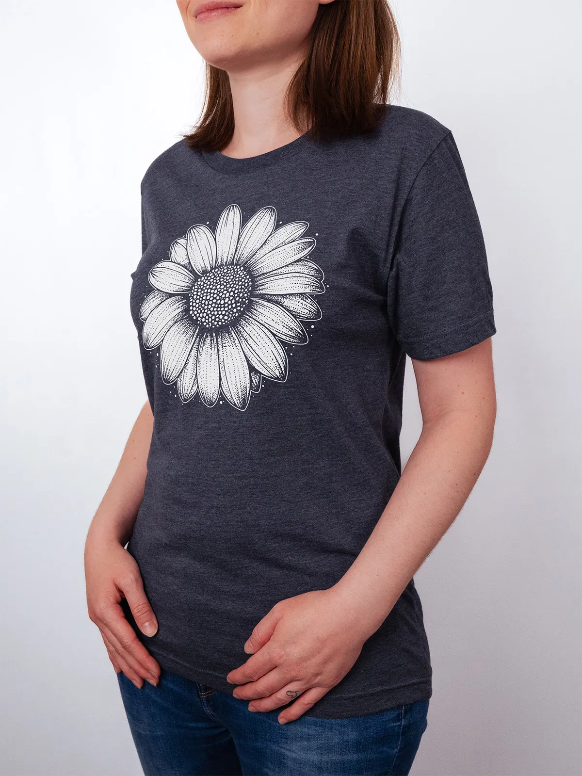 Einfache Bluete T-Shirt Heather Midnight Navy - Neustart