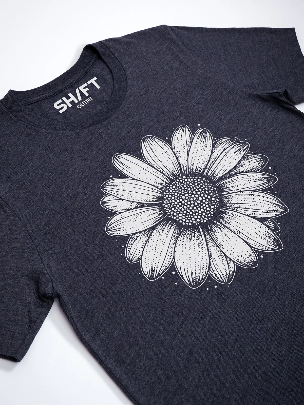 Einfache Bluete T-Shirt Heather Midnight Navy - Neustart