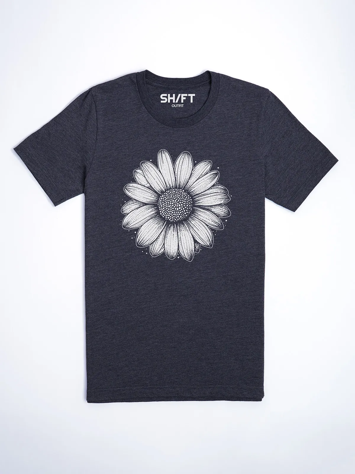 Einfache Bluete Heather Midnight Navy T-Shirt - Fruehlingsmode