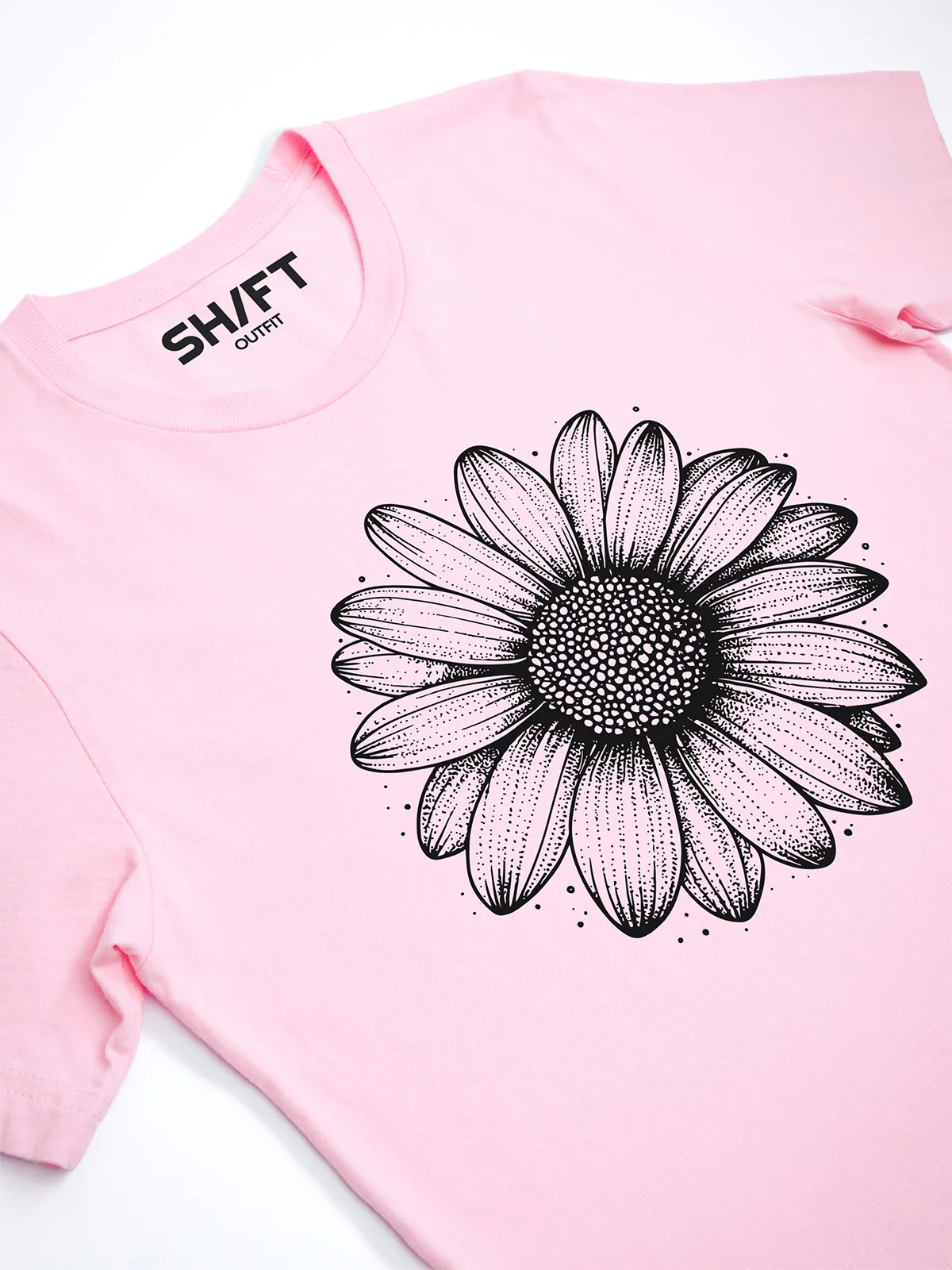 Einfache Bluete T-Shirt Pink - Fruehling mit ShiftOutfit