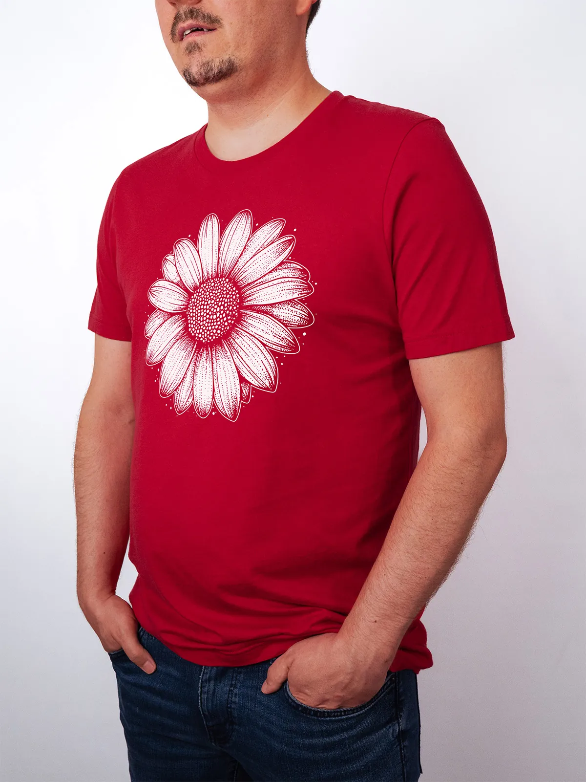 Einfache Bluete Red T-Shirt - Fruehlingsmode