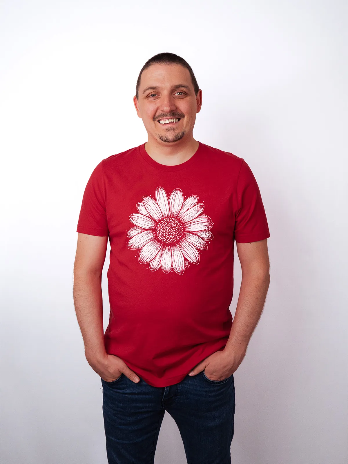 Einfache Bluete Red T-Shirt - Fruehlingsmode