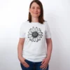 Einfache Bluete T-Shirt White - Fruehling ShiftOutfit