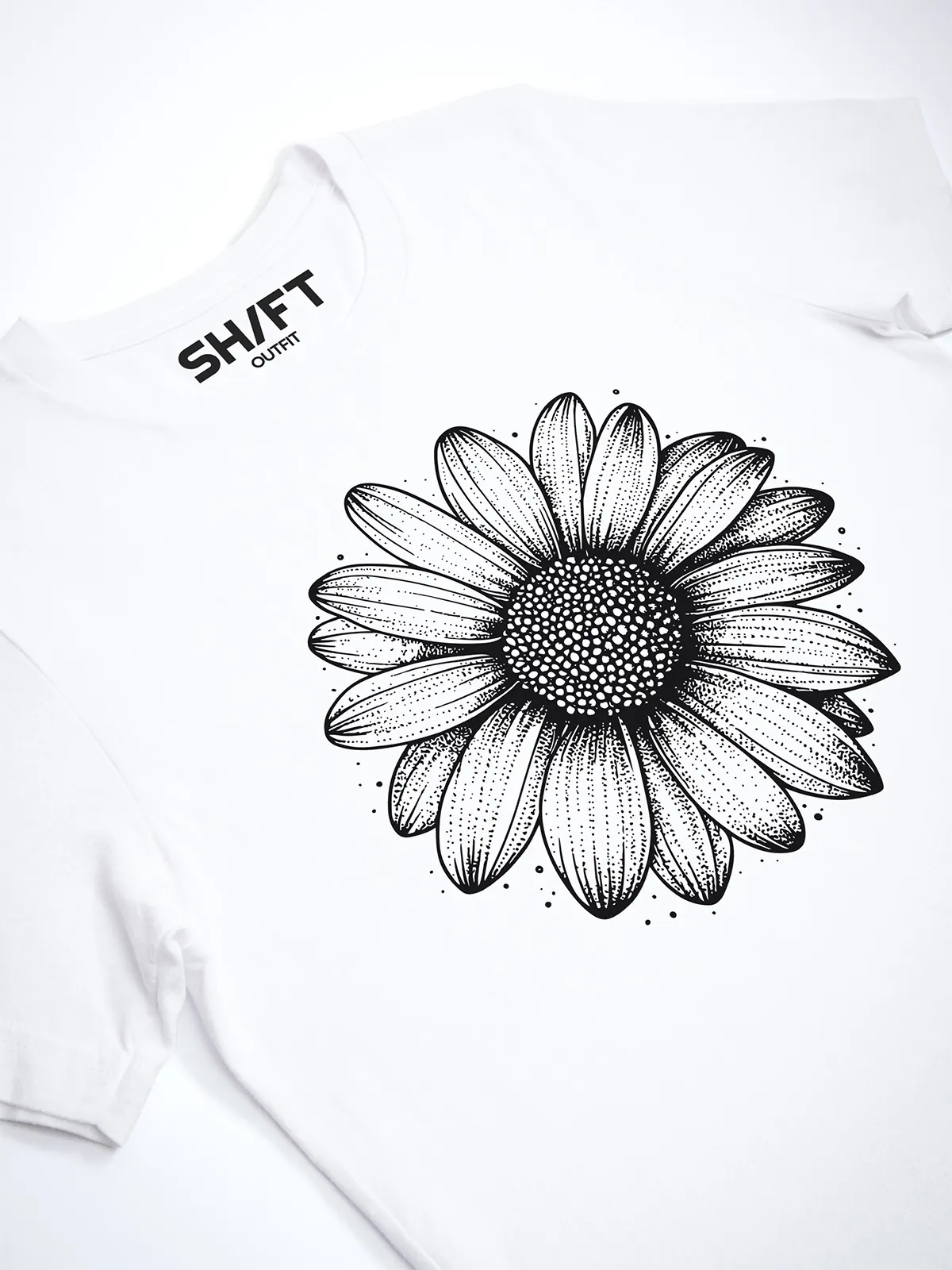 Einfache Bluete T-Shirt White - Fruehling Kollektion