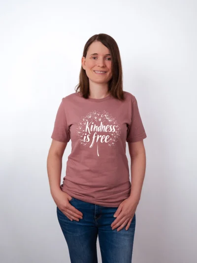 Freundlichkeit ist Frei T-Shirt Mauve - Fruehling Kollektion