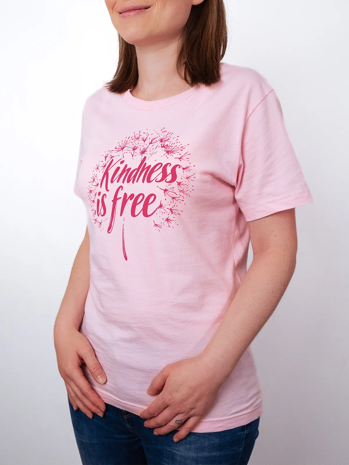 Freundlichkeit ist Frei T-Shirt Pink - Fruehling ShiftOutfit