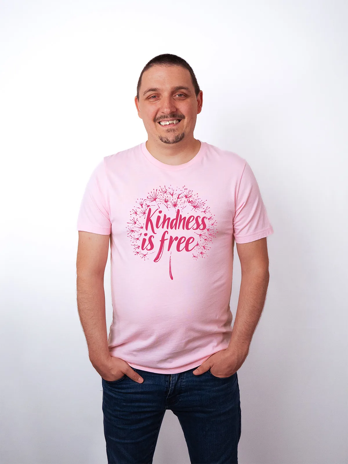 Freundlichkeit ist Frei T-Shirt Pink - Fruehling mit ShiftOutfit