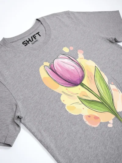 Fruehlings Tulpe Athletic Heather T-Shirt - Fruehlingsmode