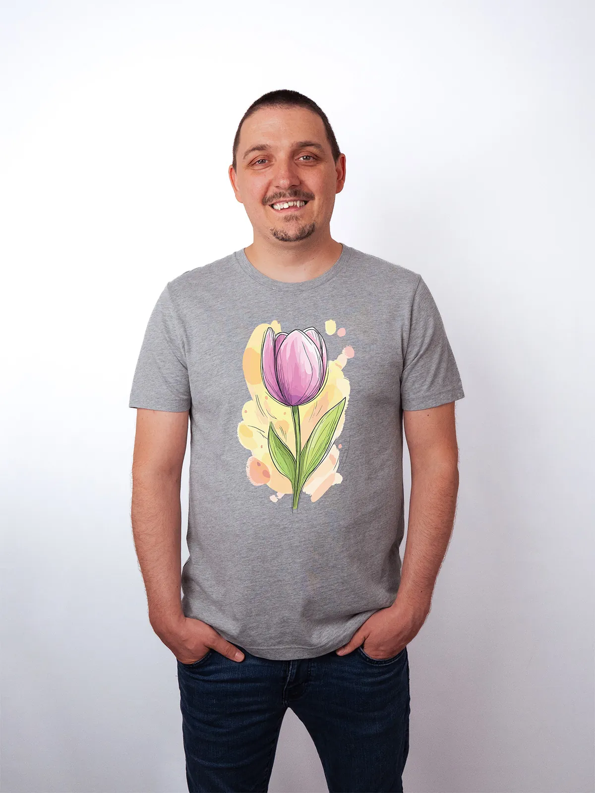 Fruehlings Tulpe T-Shirt Athletic Heather - Fruehling ShiftOutfit