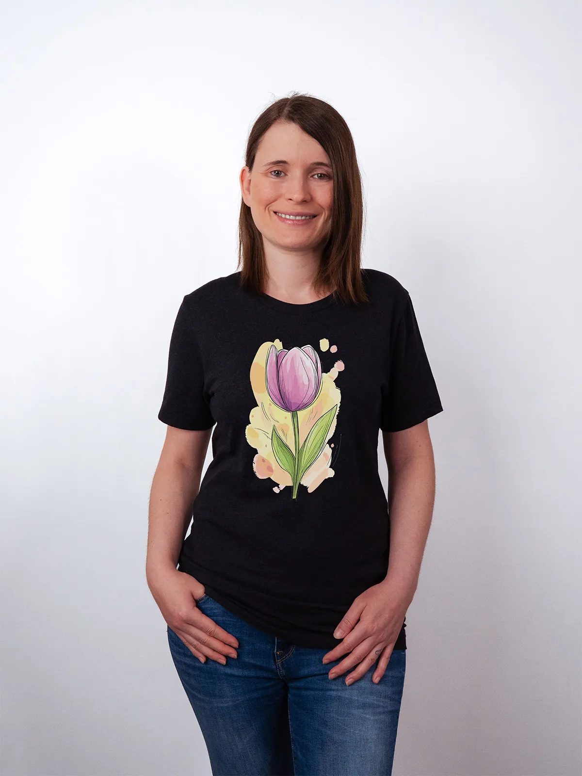 Fruehlings Tulpe T-Shirt Black Heather - Fruehling Kollektion