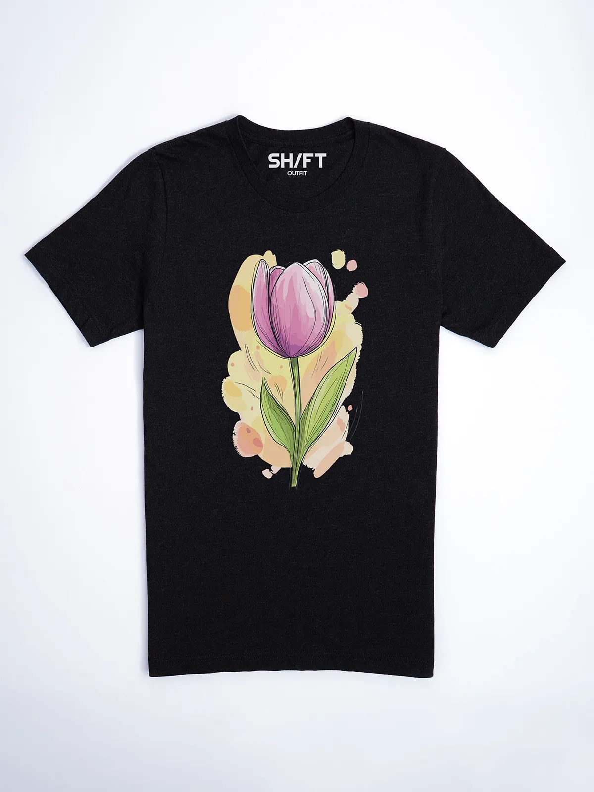 Fruehlings Tulpe T-Shirt Black Heather - Neustart