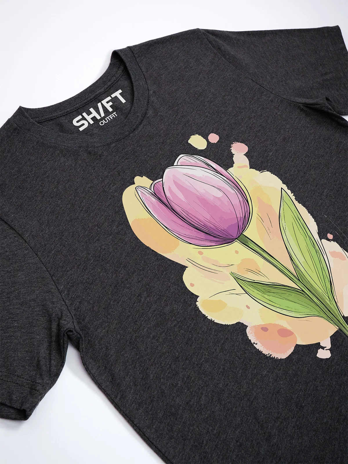 Fruehlings Tulpe T-Shirt Dark Grey Heather - Fruehling Kollektion