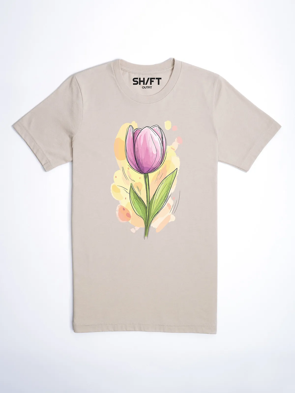 Fruehlings Tulpe T-Shirt Heather Dust - Fruehling ShiftOutfit