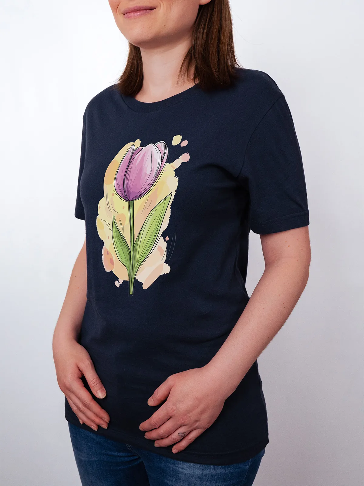 Fruehlings Tulpe T-Shirt Navy - Neustart