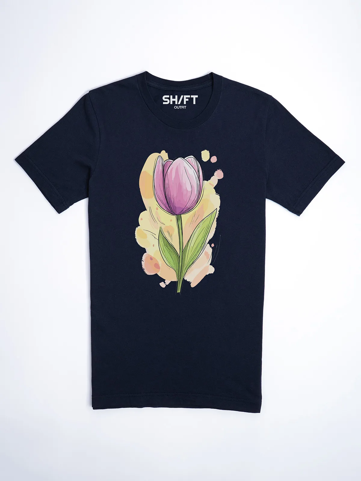 Fruehlings Tulpe T-Shirt Navy - Fruehling Kollektion