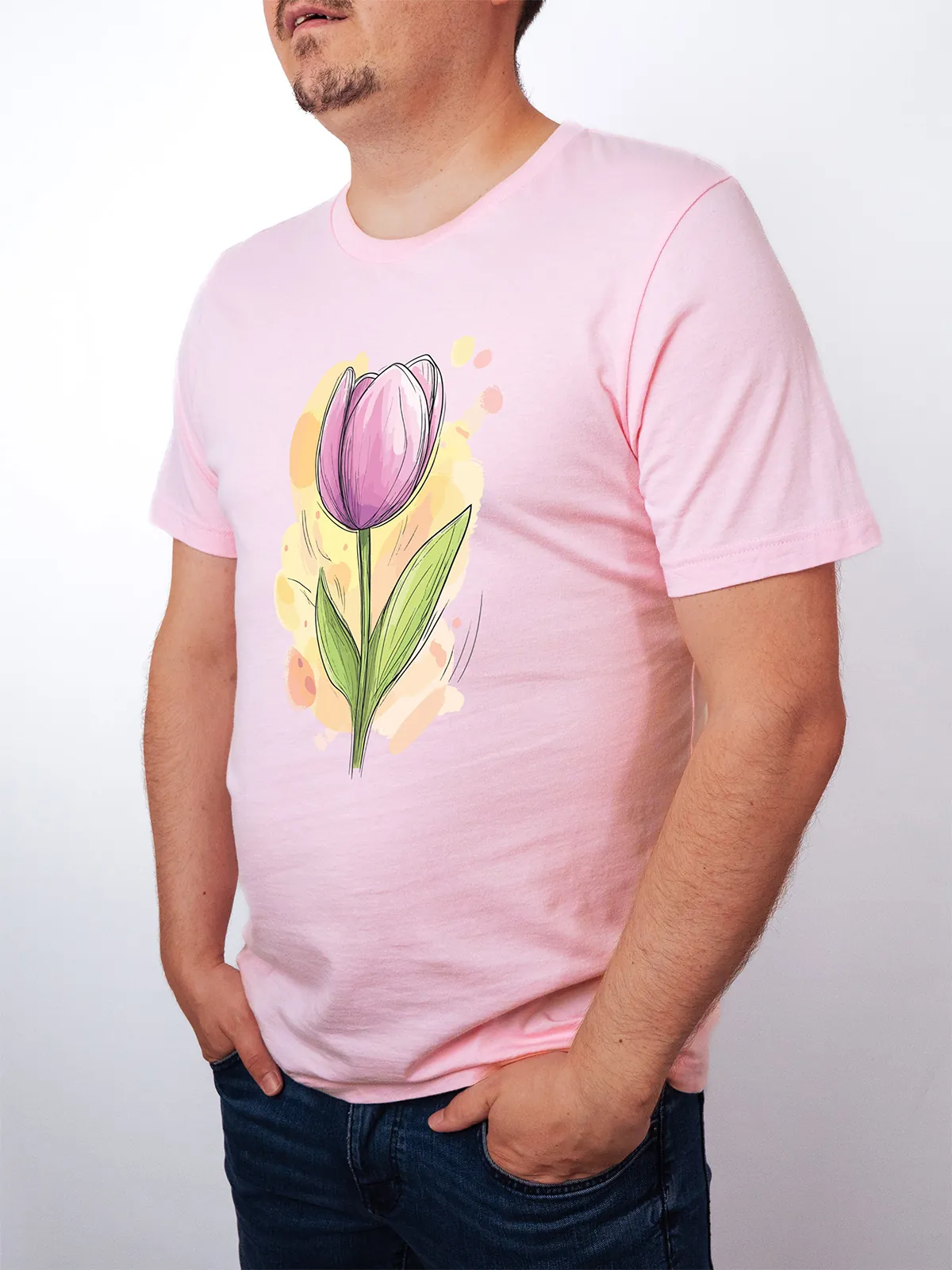 Fruehlings Tulpe T-Shirt Pink - Fruehling mit ShiftOutfit