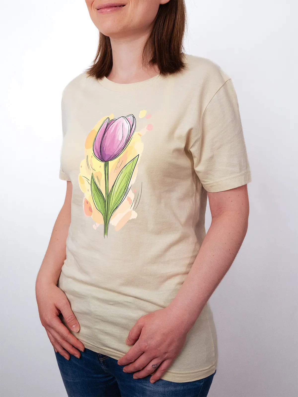 Fruehlings Tulpe T-Shirt Soft Cream - Neustart