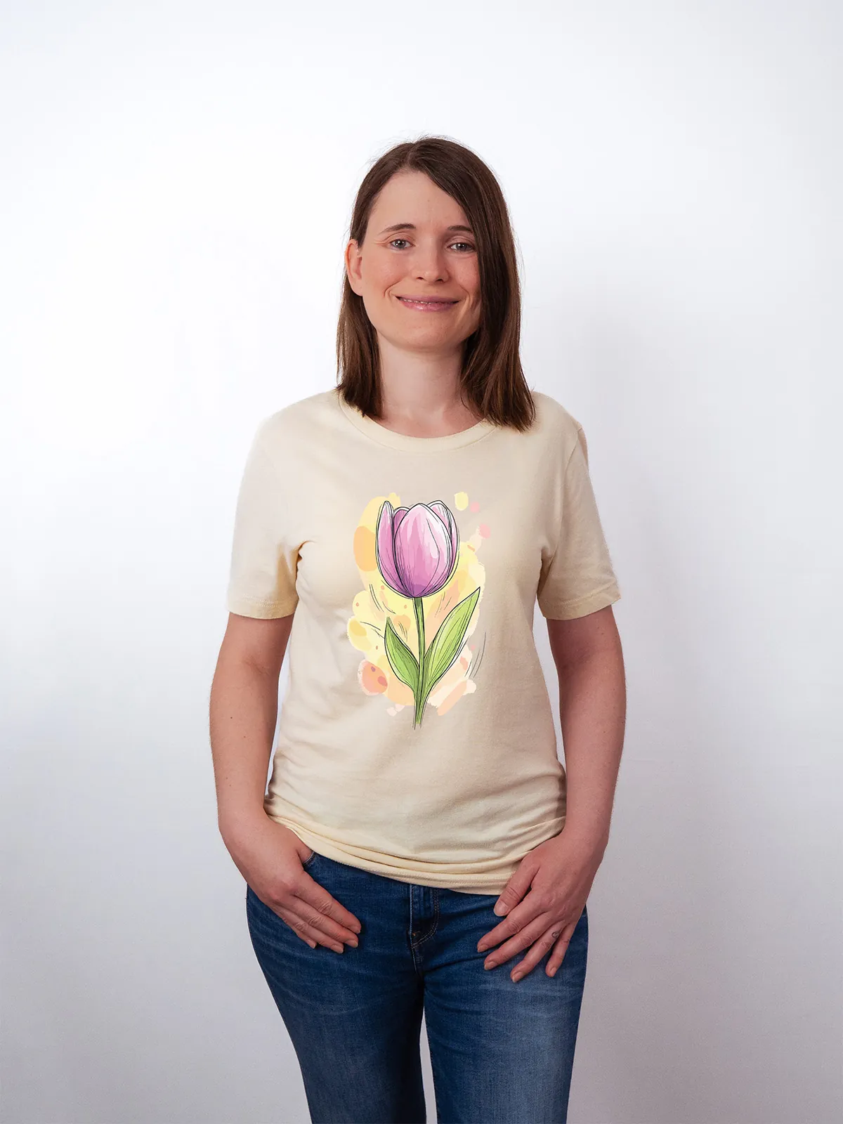 Fruehlings Tulpe T-Shirt Soft Cream - Neustart