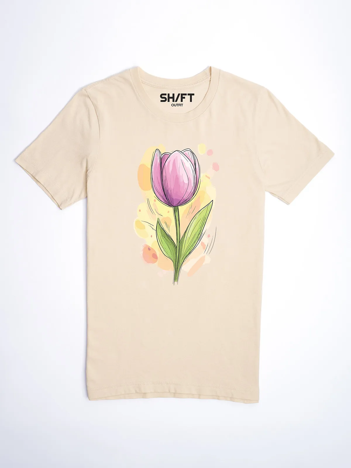 Fruehlings Tulpe T-Shirt Soft Cream - Fruehling Kollektion